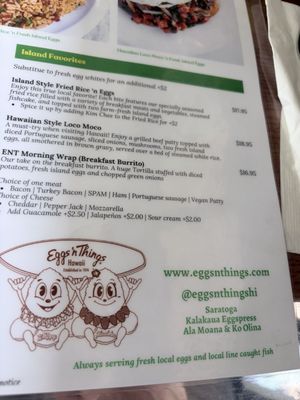 Menu photo 2 Eggs 'n Things Honolulu, HI Menu photo 2 Eggs 'n Things Honolulu, HI