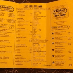 Menu as of Dec. 2014