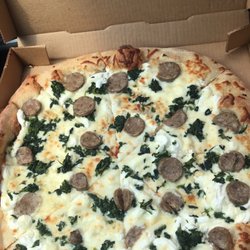 Frankie's Pizza - White Pizza with spinach and salami