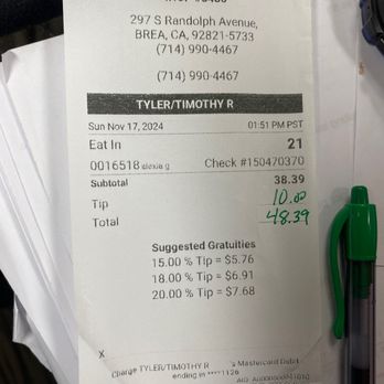 IHOP - Recite of bill they took and gave me 10% of for small pancake - Breakfast & Brunch Near Me - Brea, California IHOP - Recite of bill they took and gave me 10% of for small pancake - Breakfast & Brunch Near Me - Brea, California