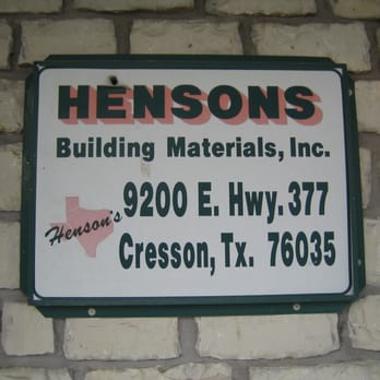 Hensons Metal - Address - Building Supplies Near Me - Cresson, Texas Hensons Metal - Address - Building Supplies Near Me - Cresson, Texas