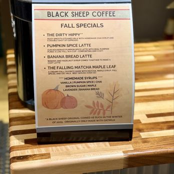 Black Sheep Espresso Bar - Fall Specials - Coffee & Tea Near Me - Bishop, California Black Sheep Espresso Bar - Fall Specials - Coffee & Tea Near Me - Bishop, California