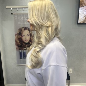 Mirage Salon - Icy blonde highlights and layered cut - Hair Salons Near Me - Costa Mesa, California Mirage Salon - Icy blonde highlights and layered cut - Hair Salons Near Me - Costa Mesa, California