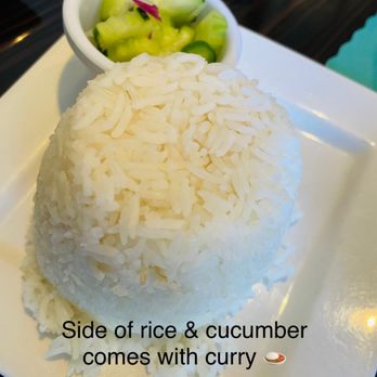 @ Thai BBQ - Side of rice with pickled cucumber - Thai Near Me - Murrieta, California @ Thai BBQ - Side of rice with pickled cucumber - Thai Near Me - Murrieta, California