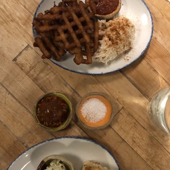 Giant - Waffle fries, Jonah crab salad, jalapeño butter with biscuits - New American Near Me - Chicago, Illinois