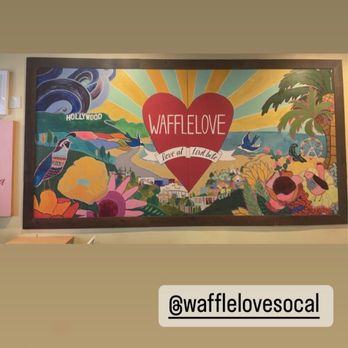 Waffle Love - A very cute painting inside the restaurant - Waffles Near Me - Northridge, California Waffle Love - A very cute painting inside the restaurant - Waffles Near Me - Northridge, California
