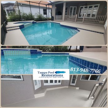 Tampa Pool Restorations - before and after - Masonry/Concrete Near Me - Wesley Chapel, Florida Tampa Pool Restorations - before and after - Masonry/Concrete Near Me - Wesley Chapel, Florida