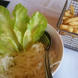 Charcoal Grill on the Hill - Salad and chips