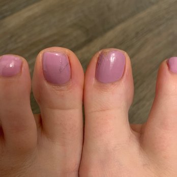 Nails by Crystal - Smudged toe polish - Nail Salons Near Me - Austin, Texas