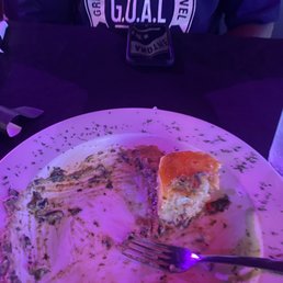 My food is gone, his has not arrived.
