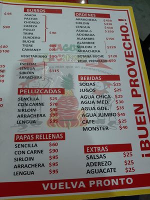 Menu photo 1 Tacos El Chino Tijuana, BCN