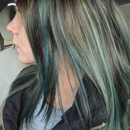 One week after leaving salon receiving a double process service