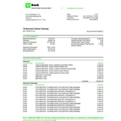GlobeX Document - bank statement