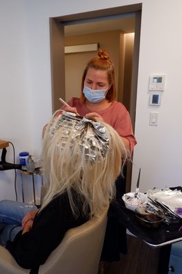 Nikki ferrara hair color by null
