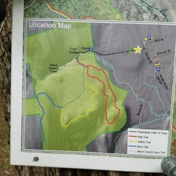 Map at information kiosk