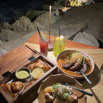 Cocina del Mar - Stingray empanada, strawberry salad, grilled octopus - Seafood Near Me - Cabo San Lucas, BCS Cocina del Mar - Stingray empanada, strawberry salad, grilled octopus - Seafood Near Me - Cabo San Lucas, BCS