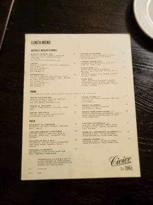 Menu photo 7 Civico 2064 Los Angeles, CA