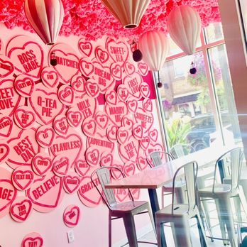 Bober Tea - a mural of hearts and balloons - Donuts Near Me - Carmel, Indiana Bober Tea - a mural of hearts and balloons - Donuts Near Me - Carmel, Indiana