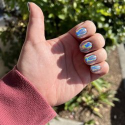 Star Nails - Fresh dip powder holographic nails!