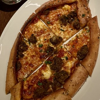 Del Mar Naples - Spicy lamb sausage flat bread - Seafood Near Me - Naples, Florida Del Mar Naples - Spicy lamb sausage flat bread - Seafood Near Me - Naples, Florida