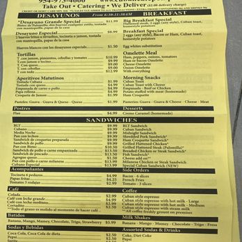 Cuban Cafe - Menu - Cuban Near Me - Pompano Beach, Florida Cuban Cafe - Menu - Cuban Near Me - Pompano Beach, Florida