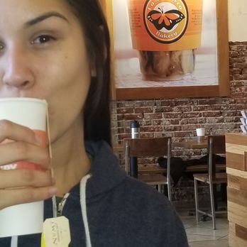 La Monarca Bakery & Cafe - Vanessa enjoying her chamomile lemon tea. - Bakeries Near Me - Whittier, California La Monarca Bakery & Cafe - Vanessa enjoying her chamomile lemon tea. - Bakeries Near Me - Whittier, California