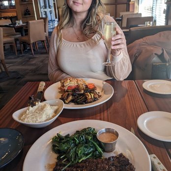 Catch 35 Naperville - Of course a glass of wine (Moscato)  pairs well with your meal - Seafood Near Me - Naperville, Illinois