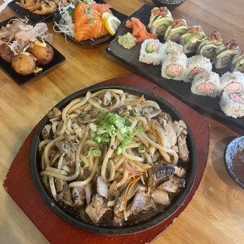 MiMi's Kitchen - Salmon sashimi, California roll, 6 Piece Takoyaki 6 Piece Gyoza, 3 Piece Shrimp Tempura, Sizzling Chicken Udon - Asian Fusion Near Me - San Jose, California MiMi's Kitchen - Salmon sashimi, California roll, 6 Piece Takoyaki 6 Piece Gyoza, 3 Piece Shrimp Tempura, Sizzling Chicken Udon - Asian Fusion Near Me - San Jose, California