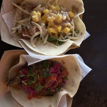 Vinyl Taco - Crispy chicken mango taco & Barbacoa taco - Tapas/Small Plates Near Me - Fargo, North Dakota