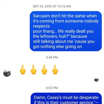 Casey's - This is her texting me right after I went through the drive through through messenger - Gas Stations Near Me - Des Moines, Iowa Casey's - This is her texting me right after I went through the drive through through messenger - Gas Stations Near Me - Des Moines, Iowa