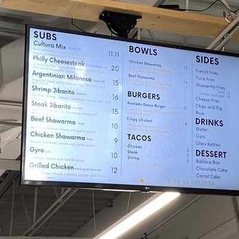 Cultura Subs - Menu June 2023 - Sandwiches Near Me - Morton Grove, Illinois