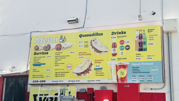 Menu photo 2 Burritos Crisostomo El Paso, TX