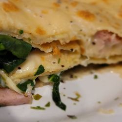 Give A Crepe La Creperie - Mr. Sir - Tarragon Ham, Gruyere,  Spinach and Bechamel... deliciousness!! Crepe prepared to perfection!