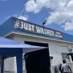 Just Washed Hand Car Wash - This is where the car exits the wash.