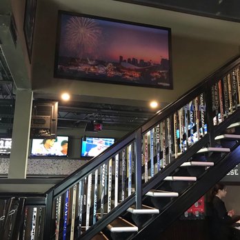 The Canadian Brewhouse - Stairs made of hockey stick for railing to the upper level - Canadian (New) Near Me - Calgary, Alberta The Canadian Brewhouse - Stairs made of hockey stick for railing to the upper level - Canadian (New) Near Me - Calgary, Alberta