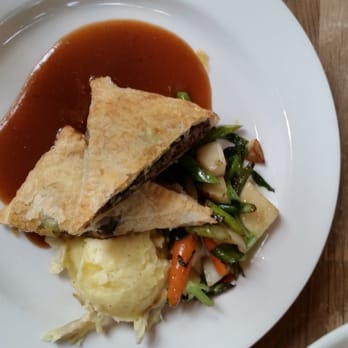 Cafe Flora - Portobello wrap in puff pastry was good, I liked it a lot. Enjoyable, and very filling, for sure! - Vegetarian Near Me - Seattle, Washington