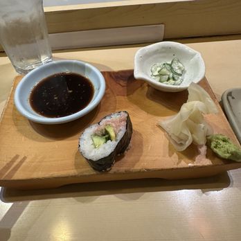 Tashiro Restaurants - One piece of spicy bluefin roll - Sushi Bars Near Me - Rancho Palos Verdes, California
