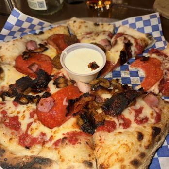 Maple Branch Craft Brewery - Meat lovers pizza - Breweries Near Me - Fort Worth, Texas Maple Branch Craft Brewery - Meat lovers pizza - Breweries Near Me - Fort Worth, Texas