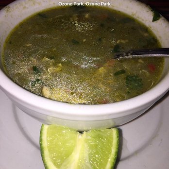 La Cabana Peruana - Aguadito De Pollo Sopa cilantro chicken and rice soup. Didn't taste much rice but the flavor was superb - Peruvian Near Me - Ozone Park, New York