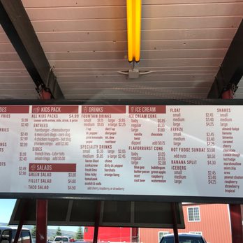 Red Baron Drive-In - Right side of pic so you can see the desserts/shakes - Fast Food Near Me - Afton, Wyoming Red Baron Drive-In - Right side of pic so you can see the desserts/shakes - Fast Food Near Me - Afton, Wyoming