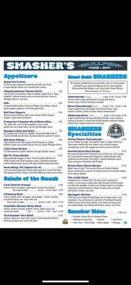 Menu photo 1 Smashers Bullpen Rural Valley, PA Menu photo 1 Smashers Bullpen Rural Valley, PA