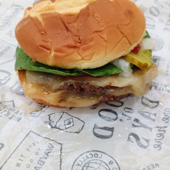 Wayback Burgers - Delicious double cheeseburger. - Hot Dogs Near Me - Newton, New Jersey