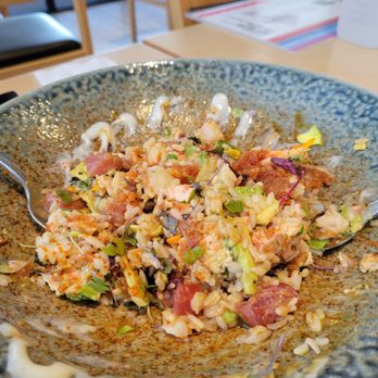 Ai Sushi - Ahi Tuna Tower ready to be devoured, lol - Sushi Bars Near Me - Plano, Texas