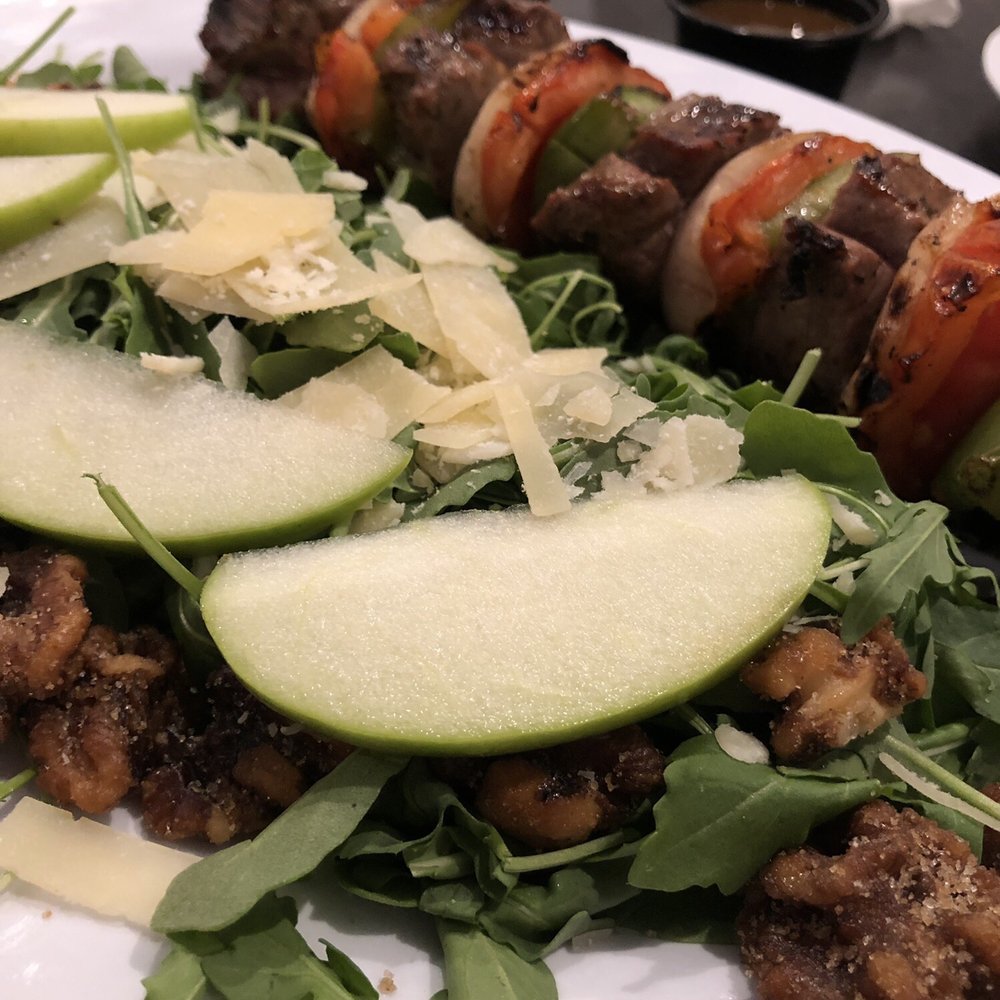 El Greco Grill - Beef Souvlaki Plate with the El Greco Salad - Greek Near Me - Campbell, California El Greco Grill - Beef Souvlaki Plate with the El Greco Salad - Greek Near Me - Campbell, California