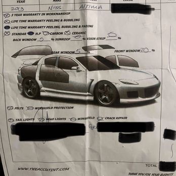 AccuTint - Picture of the lifetime warranty I had since 2012 - Car Window Tinting Near Me - Rancho Cucamonga, California AccuTint - Picture of the lifetime warranty I had since 2012 - Car Window Tinting Near Me - Rancho Cucamonga, California