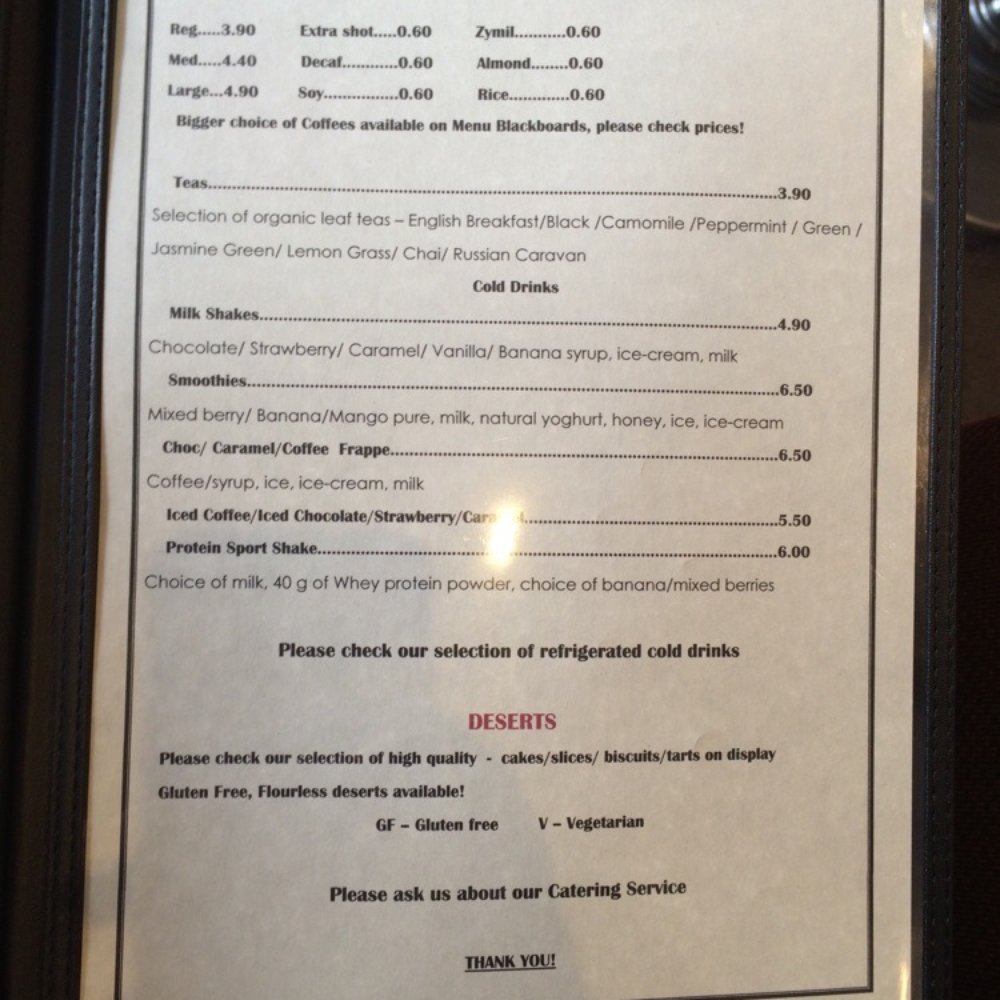 Toowong Coffee Lounge - Menu page 4 - Restaurants Near Me - Toowong, QLD