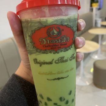 ChaTraMue Original Thai Tea - Green Thai tea with pandan boba - Bubble Tea Near Me - Rosemead, California