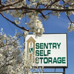 Sentry Self Storage - Sign Out front