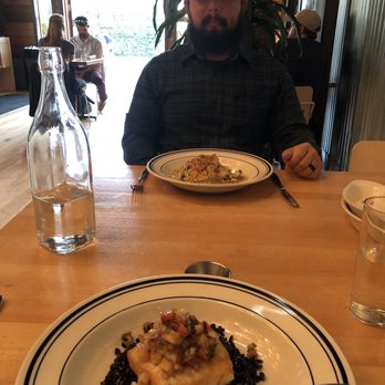 Salt - The halibut with black rice and the crab spaghetti - Seafood Near Me - Arcata, California Salt - The halibut with black rice and the crab spaghetti - Seafood Near Me - Arcata, California