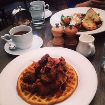 AOC - Chicken and waffle. Mehhh - Cocktail Bars Near Me - Los Angeles, California